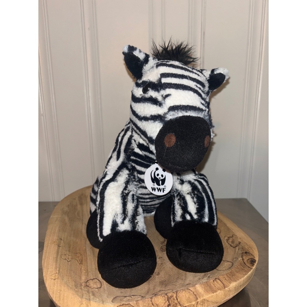 Build A Bear WWF Zebra Plush World Wildlife Fund Striped Stuffed Animal Retired